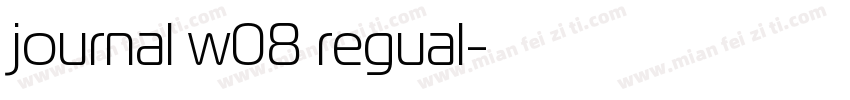 journal w08 regual字体转换